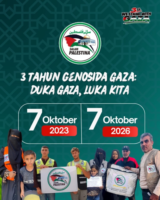 TIGA TAHUN GENOSIDA GAZA TIGA TAHUN PERJUANGAN