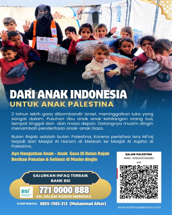 HANGATKAN ANAK GAZA DG BANTUAN ANDA BERSAMA YAYASAN SALAM PALESTINA